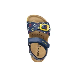 Sandali Blu da Bambino con stampa aeroplani e suola traspirante Geox