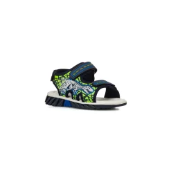 Sandali blu da Bambino con strappo e stampa dinosauri Space Boy