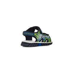 Sandali blu da Bambino con strappo e stampa dinosauri Space Boy