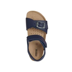 Sandali blu da Bambino con suola traspirante e strappo Geox