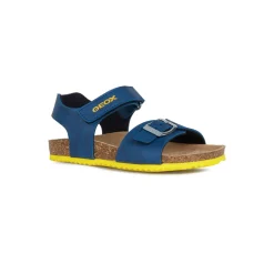 Sandali blu da Bambino con suola in contrasto traspirante Geox