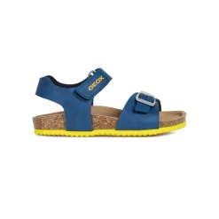Sandali blu da Bambino con suola in contrasto traspirante Geox