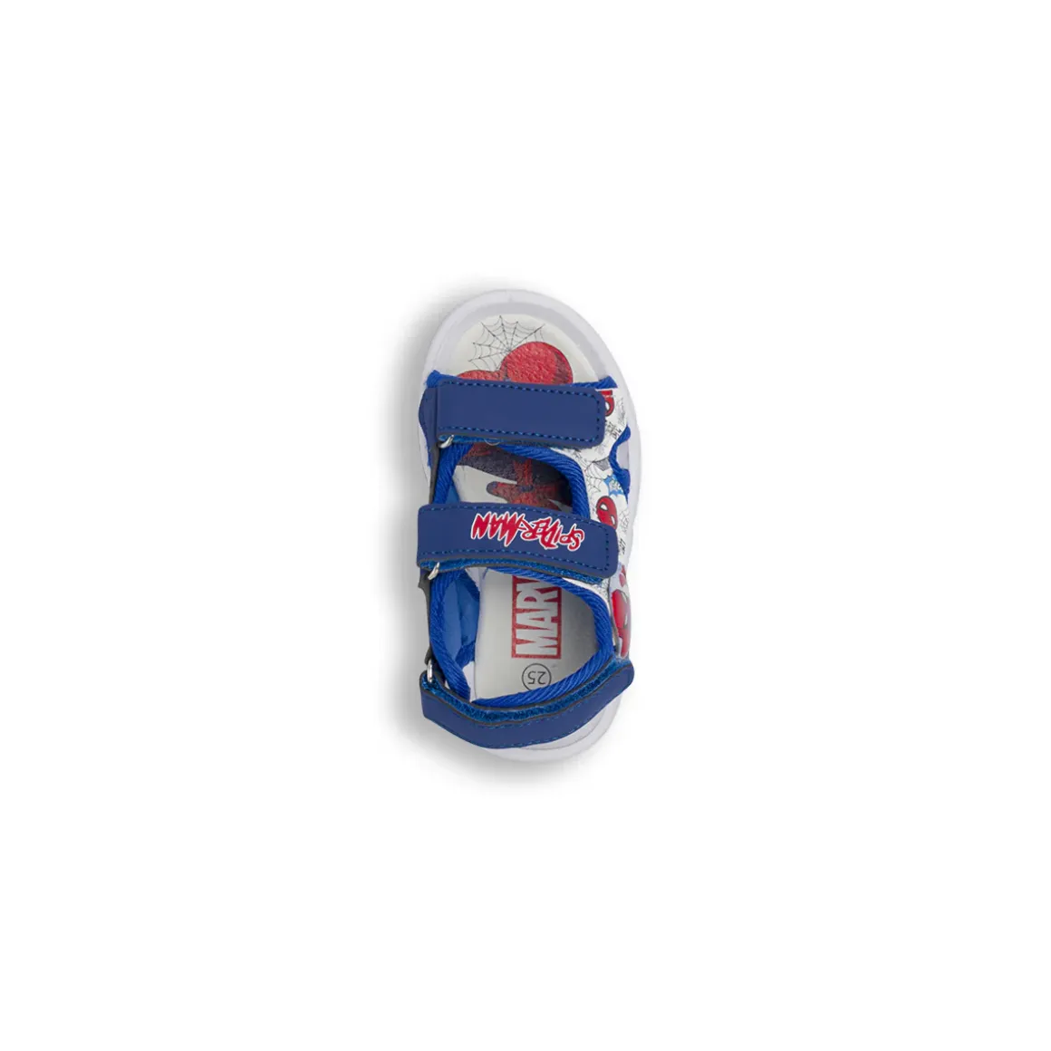 Sandali blu da Bambino con triplo strappo e stampe Spiderman