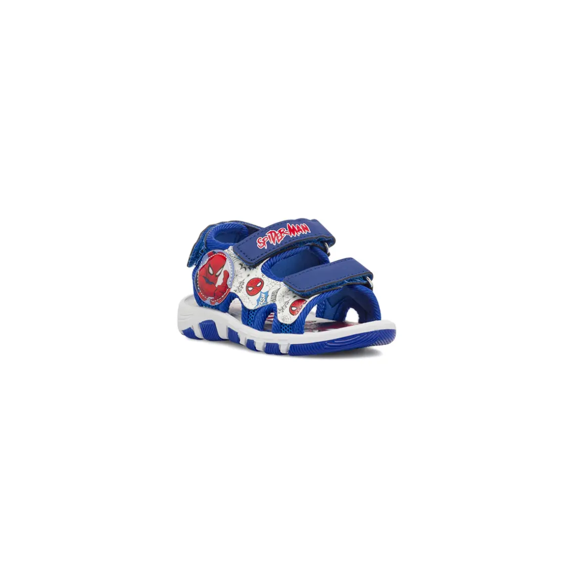 Sandali blu da Bambino con triplo strappo e stampe Spiderman