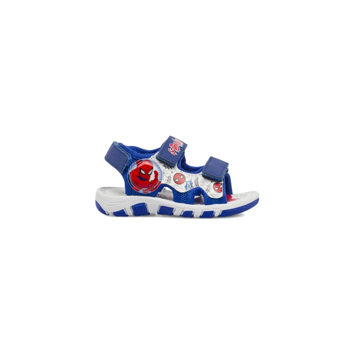 Sandali blu da Bambino con triplo strappo e stampe Spiderman