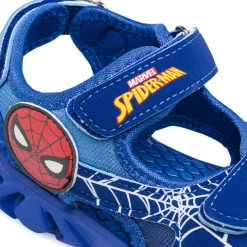 Sandali blu da Bambino con triplo strappo e luci Marvel Spiderman