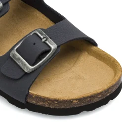 Sandali blu da Ragazzo con fibbie e soletta in pelle Lumberjack