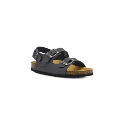 Sandali blu da Ragazzo con fibbie e soletta in pelle Lumberjack
