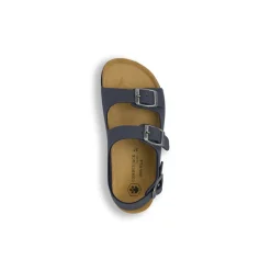 Sandali blu da Ragazzo con fibbie e soletta in pelle Lumberjack