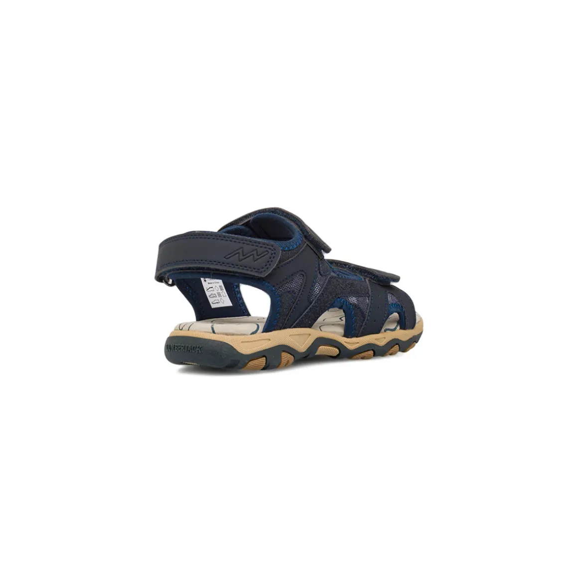 Sandali Blu da Ragazzo con sottopiede in Pelle e logo Lumberjack