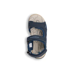Sandali Blu da Ragazzo con sottopiede in Pelle e logo Lumberjack