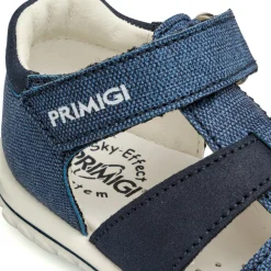 Sandali blu effetto Jeans Primi Passi Bambino con logo Primigi
