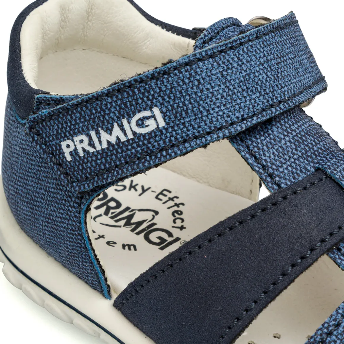 Sandali blu effetto Jeans Primi Passi Bambino con logo Primigi