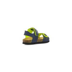 Sandali blue gialli da Bambino con soletta in pelle Lumberjack