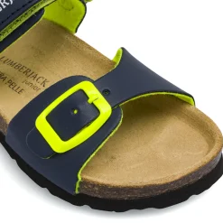 Sandali blue gialli da Bambino con soletta in pelle Lumberjack