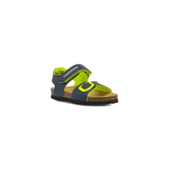 Sandali blue gialli da Bambino con soletta in pelle Lumberjack