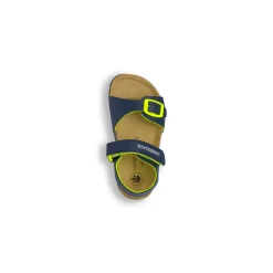 Sandali blue gialli da Bambino con soletta in pelle Lumberjack