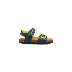 Sandali blue gialli da Bambino con soletta in pelle Lumberjack