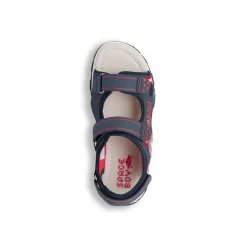 Sandali blu navy da Bambino e Ragazzo con dettagli rossi Space Boy