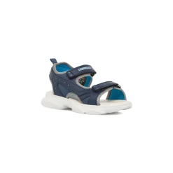 Sandali Blu navy da Ragazzo con inserti grigi e strappo in velcro Lumberjack