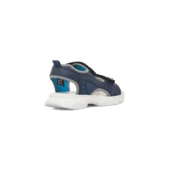Sandali Blu navy da Ragazzo con inserti grigi e strappo in velcro Lumberjack