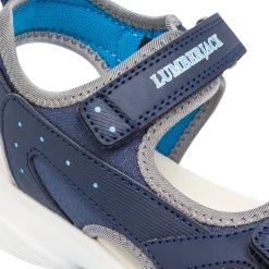 Sandali Blu navy da Ragazzo con inserti grigi e strappo in velcro Lumberjack