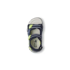 Sandali blu veerde lime da Bambino primi passi con strappo Space Boy