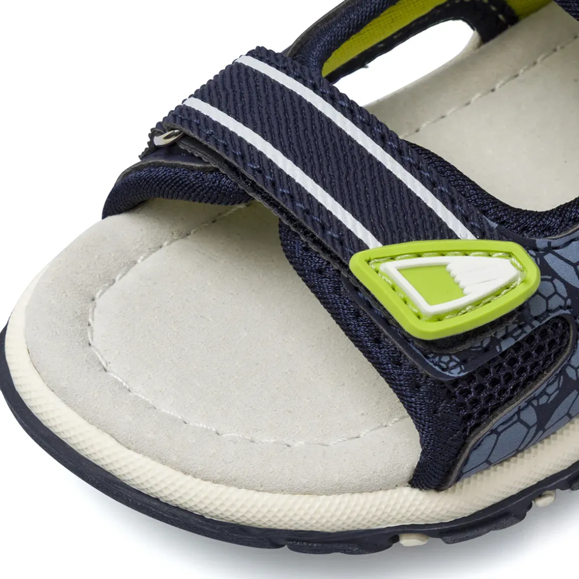 Sandali blu veerde lime da Bambino primi passi con strappo Space Boy