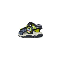 Sandali blu veerde lime da Bambino primi passi con strappo Space Boy