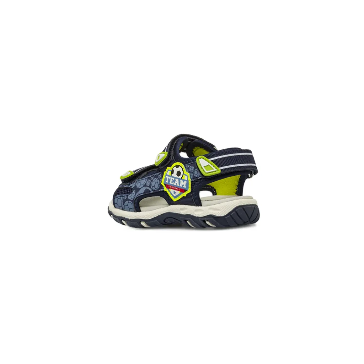 Sandali blu veerde lime da Bambino primi passi con strappo Space Boy