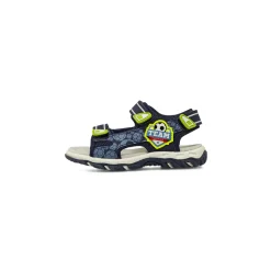 Sandali blu veerde lime da Bambino primi passi con strappo Space Boy