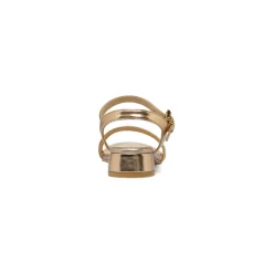 Sandali Champagne da Bambina con strass decorativi Dieci Baci