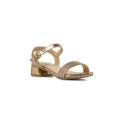 Sandali Champagne da Bambina con strass decorativi Dieci Baci