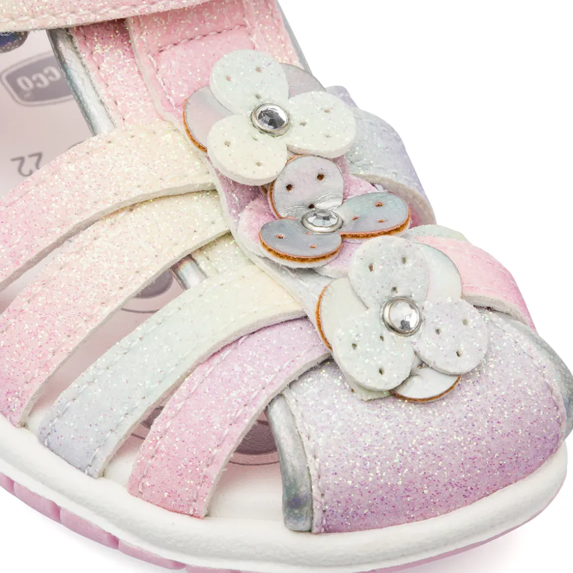 Sandali chiusi glitter arcobaleno da Bambina Primi Passi Chicco