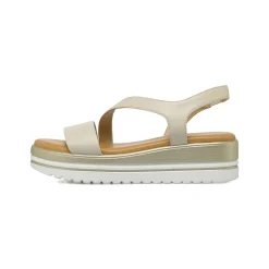 Sandali Comfort Bianchi da Donna con zeppa 5 cm P Soft