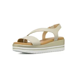 Sandali Comfort Bianchi da Donna con zeppa 5 cm P Soft