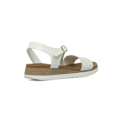 Sandali Comfort Bianchi Donna con fascia traforata P Soft