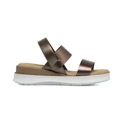 Sandali comfort bronzo da Donna con zeppa 4.5 cm P Soft