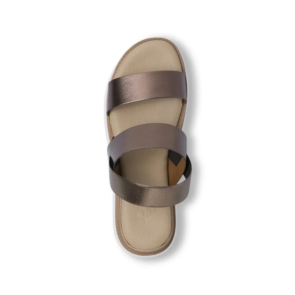 Sandali comfort bronzo da Donna con zeppa 4.5 cm P Soft