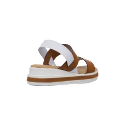 Sandali Comfort color Cuoio da Donna con doppia fascia P Soft