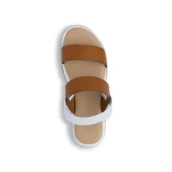 Sandali Comfort color Cuoio da Donna con doppia fascia P Soft