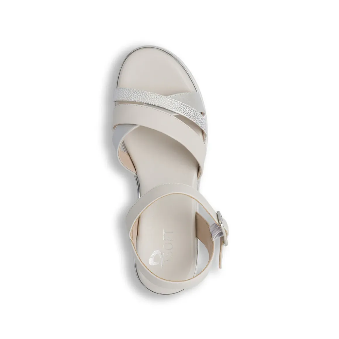 Sandali comfort da Donna bianchi con dettagli argento P Soft