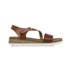 Sandali Comfort da Donna marroni con zeppa 3,5 cm P Soft
