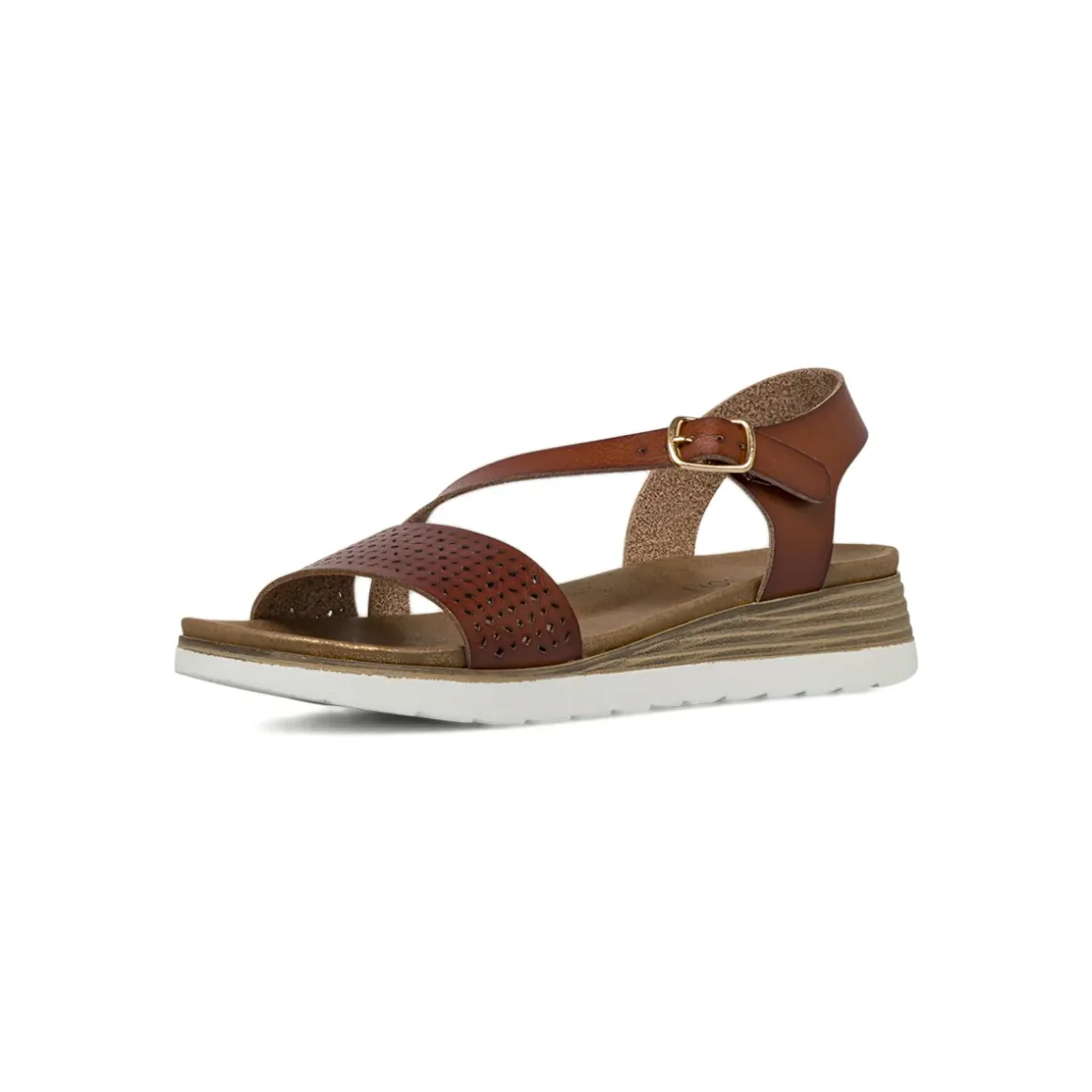 Sandali Comfort da Donna marroni con zeppa 3,5 cm P Soft