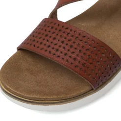 Sandali Comfort da Donna marroni con zeppa 3,5 cm P Soft