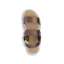 Sandali Comfort marrone metallizzato da Donna con doppia fascia P Soft