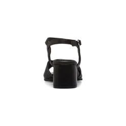 Sandali comfort neri da Donna con tacco a blocco 6,5 cm P Soft