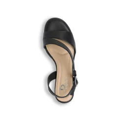 Sandali Comfort Neri da Donna con tacco 8 cm e plateau P Soft