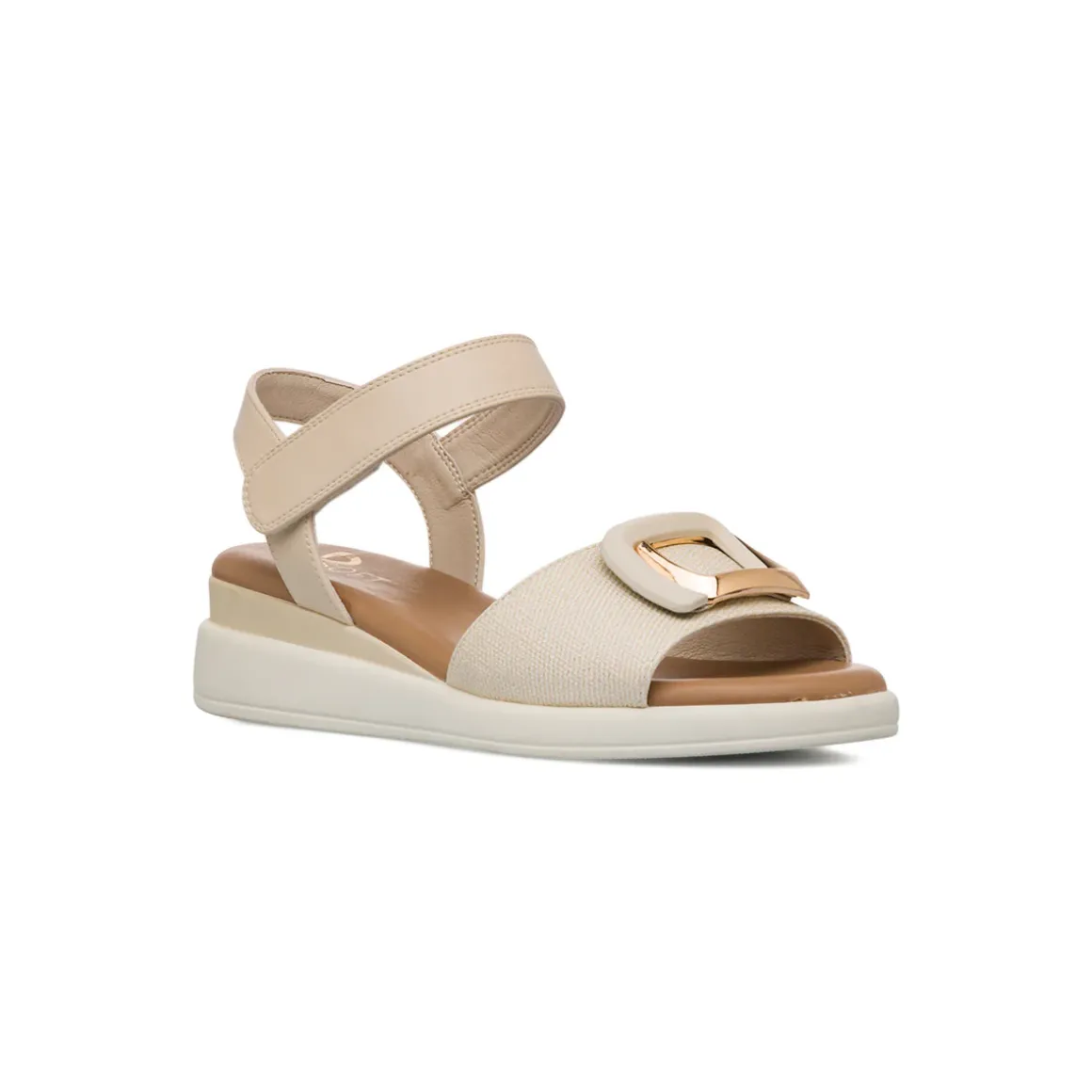 Sandali Comfort Nude da Donna con fibbia gioiello sulla tomaia P Soft