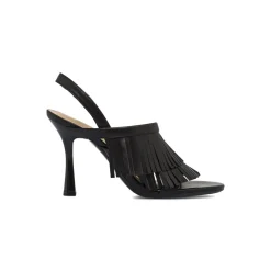 Sandali con tacco neri da Donna con frange Swish Jeans